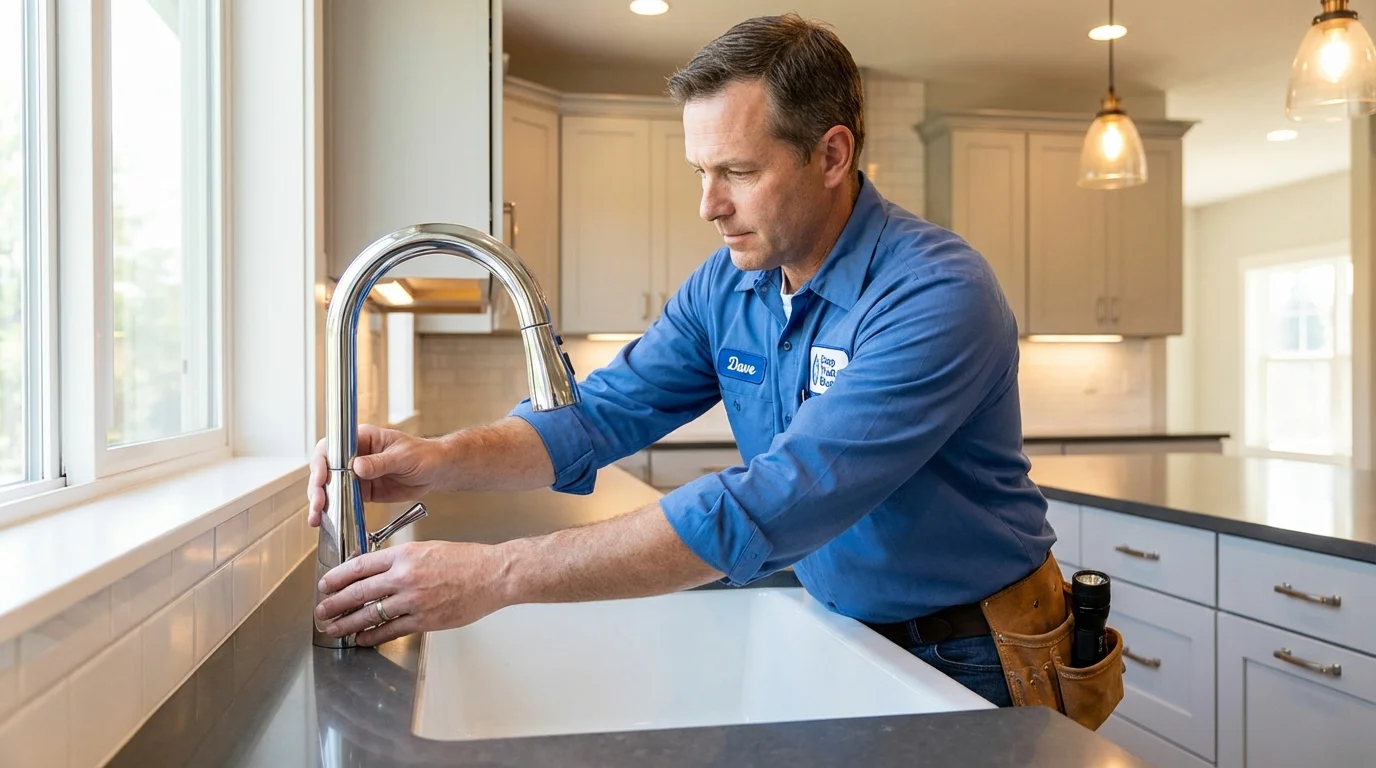 Kitchen faucet installation by Johns Plumbing LLC in Effingham